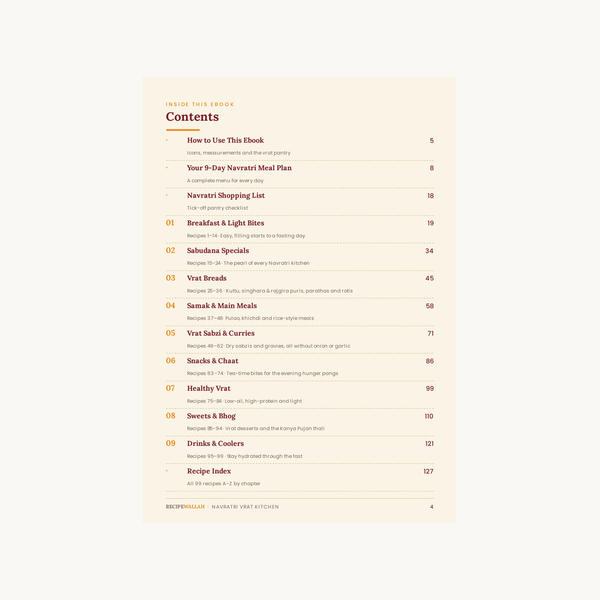 Navratri Vrat Kitchen – 99 Upvas Recipes (No Onion, No Garlic)