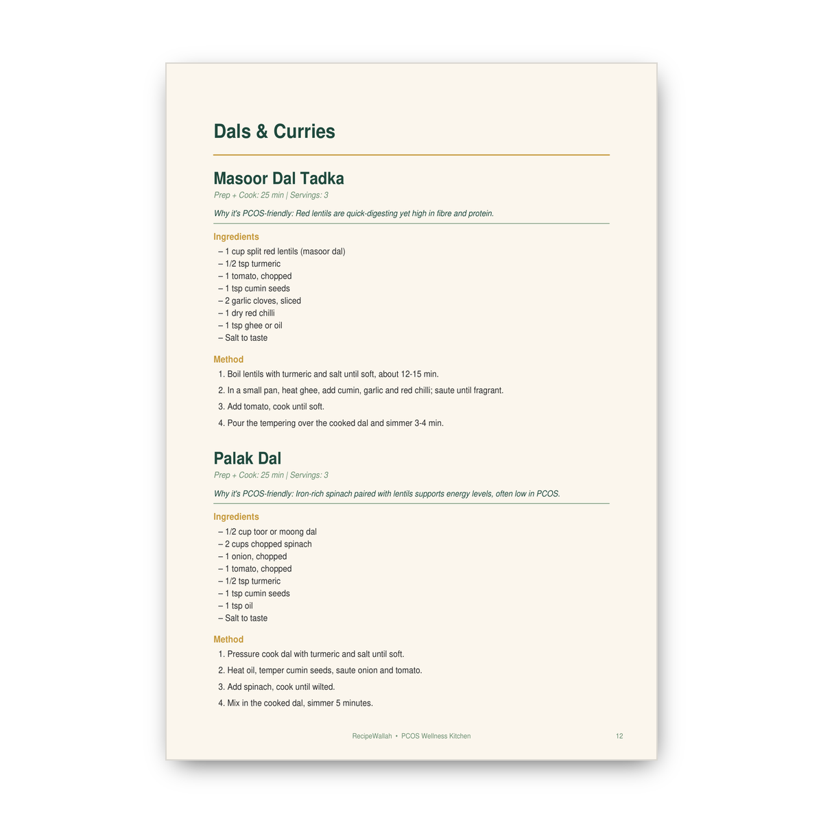 PCOS Wellness Kitchen – 30 Indian Vegetarian Recipes