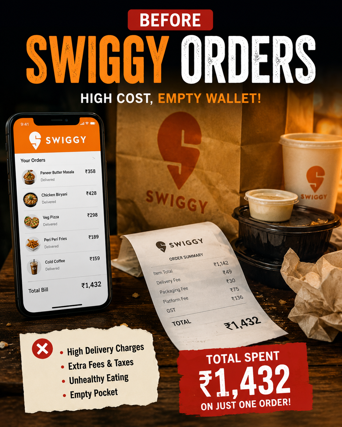 Swiggy Order: ₹600